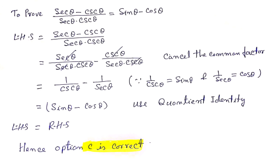 LH .Sa esco 그 To prove Seco esco Simo-coso Seco.esco seco-csco Secocsco seed Cancel the common amon factor Secd.eseo Seed.ese