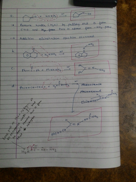 OH toit Ho Nithy; Hot Remure water (Hol by pulling cao and Ha from two H atome out from o from - NH₂ group Addition eliminati