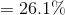 =26.1\%