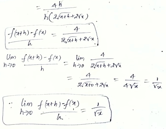 4h (2/4th+282) flath)-f(0) 4 24th tara h 4 lim feath)-f(x) lim h=0 = ho akathtava h 4 4 Zato + Wu 48x The lim f(ath)-f(?) hoo