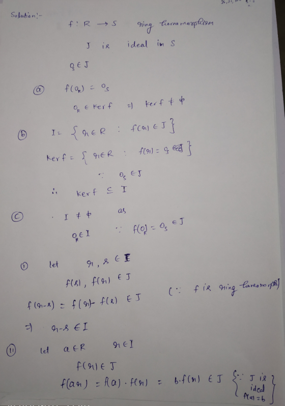 Solution fR S Ping tione ppiom ideal in S J gEJ fla oc Fer f t p RE KErf I R T 97ER kerf= kerf S I as I t4 fo oeJ let 91, 8 6