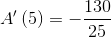 A (5) = 130