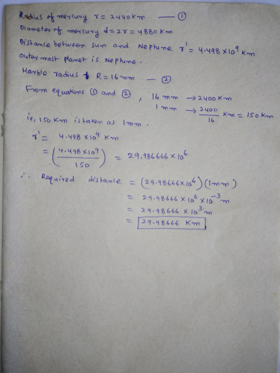 Diametayos mer tuvs DİSI anle between sun and Ne phume:YNq8xloqkm l6 29,486666 to 29.98666 106 X10- 129.98666 Km