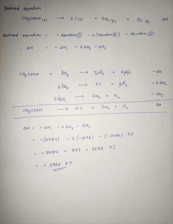 Desired equation Сиасоон ) — 2 C (3) + 24, () + О, сау а н Desired equation . - equation 1 - 2 (equation (2) - equation ③ .: