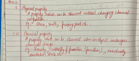 thol | hypal pнерач - ус, 0 - 0 — A propenly which can be observed without changing chenual composition. Eg Colour, smelle, f