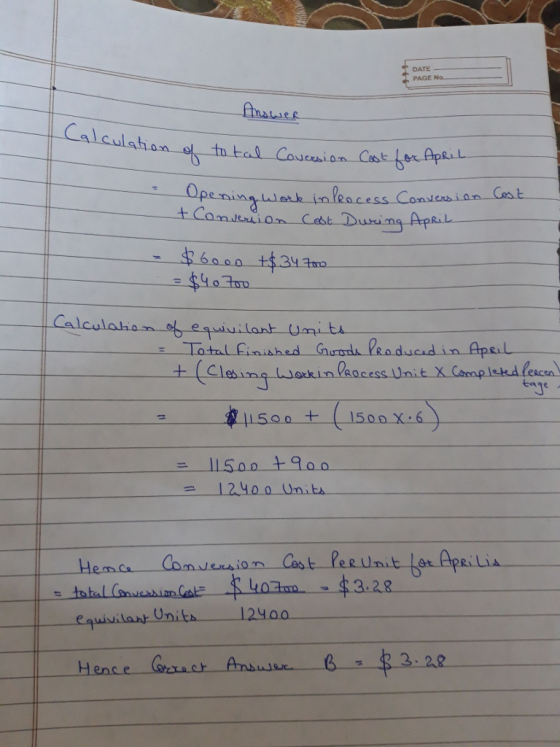 DATE Calculah ss Unit X Canp lstd lescen n.E
