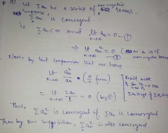 uit Ian be ord suppose , . a series non negative of one terms... of an is convergent.. e E anco and lt au=o0 nyod - » it anzo