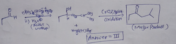 애 и он нсна тор 143 قواع 1-cig -CH (003, 19504 oxidation ii) H₂O (Acidir Workup (Mazer Product) ing(4) By Answer = II