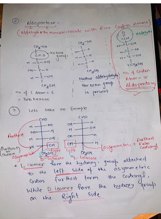 2 Aldopentose - fire Carbon atoms Aldehyde & the monosacchas -The monosaccharide with Addehyde ICH 001 CH-04 cron He c- keton