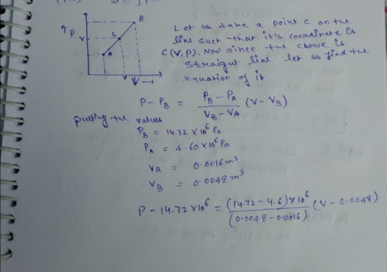 Let us take a point c on the line such that its coordinate is C (V, p). Now since the clove u 1 Straight line let us find th