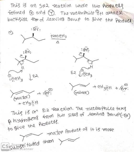 This is formed backside an SN2 reaction where two Products to and e. The nucleophile et attack from of leaving group to live