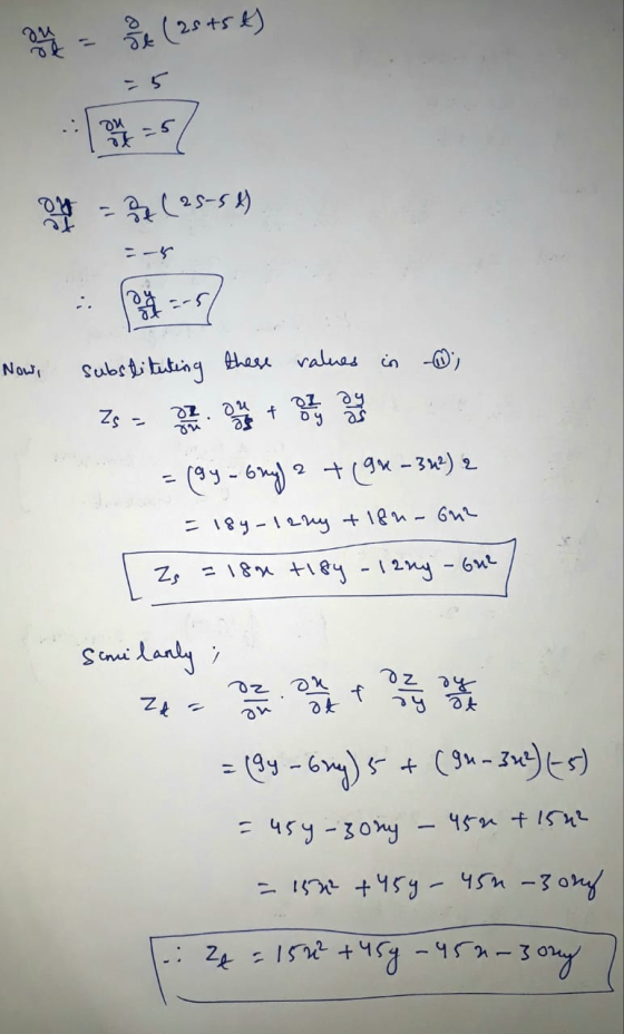 Boy - Box (28 +58) 3-5 Now substituting these values in ; = (9y-bay 2 + (gr - 342) = 184 122y + 185-642 1 Zs = 180 +184 - 12n