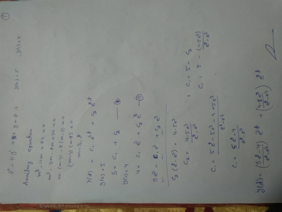 + s st y - 119 +24 y 2o s-colh y!1) 24 Aurilory equation - 11m + an 20 m²_3m - 8m +24 20 m (m-3) -8 (m 3) zo (m-3) (nog) eo