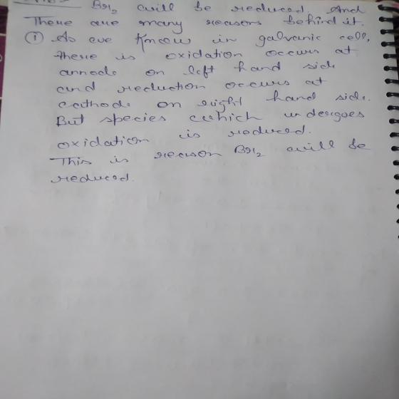 1912 eve know Grill be reduced And Thene many decisons behind it. in galvanic cell, there oxidation annade side left hand and