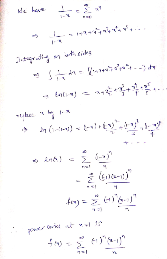 kle have I Š x? no anta 1+9+92 Integrating on both sides ashda = Slitera part..) da s + a encira) = x + 2 + replace a by la e