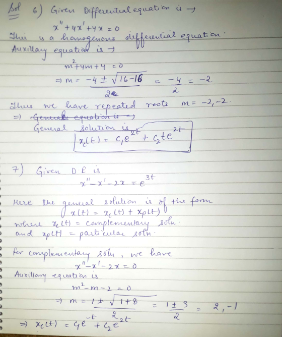 새 6) Given Diffeura, ałeguat on a ニー2,-2 2- チ)--Given Deus 3 t em em thave Auxillary-e쿠uation-U t-