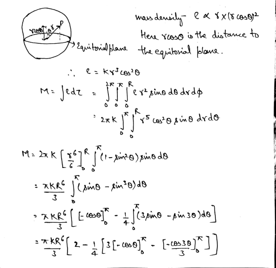 mars roepen s densely ex x 18 COSBY2 Here reaso is the distance to Equitorial plane the equitorial plane. ... e=kra cos²o IR