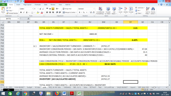 ACCOUNTS latest - Microsoft Excel (Product Activation Failed) View Add-Ins File Home Insert Page Layout Formulas Data Review