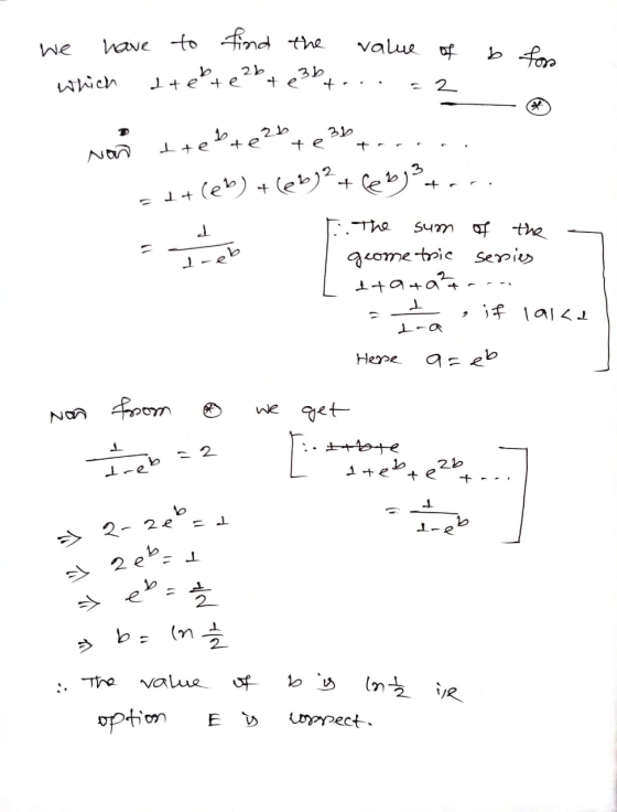 we have to find the value of b foss which 2b 3b te te te 31 a teste teeb te 3 + leb) +leby? teb d deb T. The sum of the geome