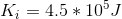 K_i= 4.5 * 10^5 J