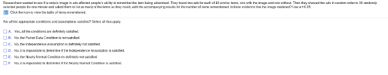 Researchers wanted to see if a certain image in ads affected peoples ability to remember the item being advertised. They fou