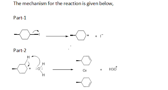 The mechanism for the reaction is given below, Part-1 Part-2 H- H :0: + H30*