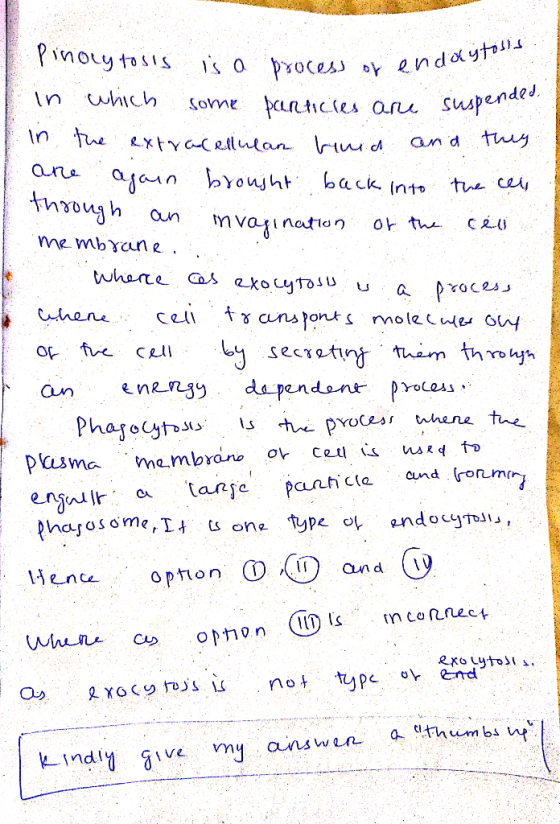 I or endastosis Pinocytosis is a process of enda in which some particles are suspeno in the extracellular bund and they are a