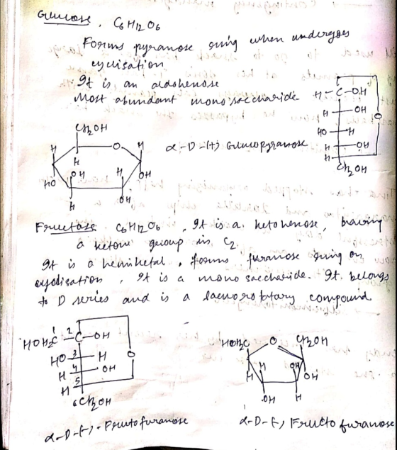 ещи, G Hр. 06 rus pyranose oung when undergoes ey wisation ! It is an adohinose . most abundant imono soicharide hec-oh 1 . Д