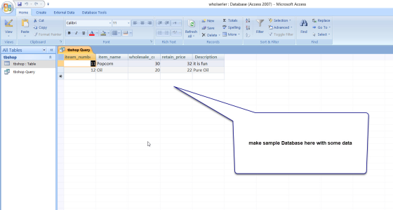 wholserler : Database (Access 2007) - Microsoft Access Home Create External Data Database Tools * Cut B New Y Selection 43c R