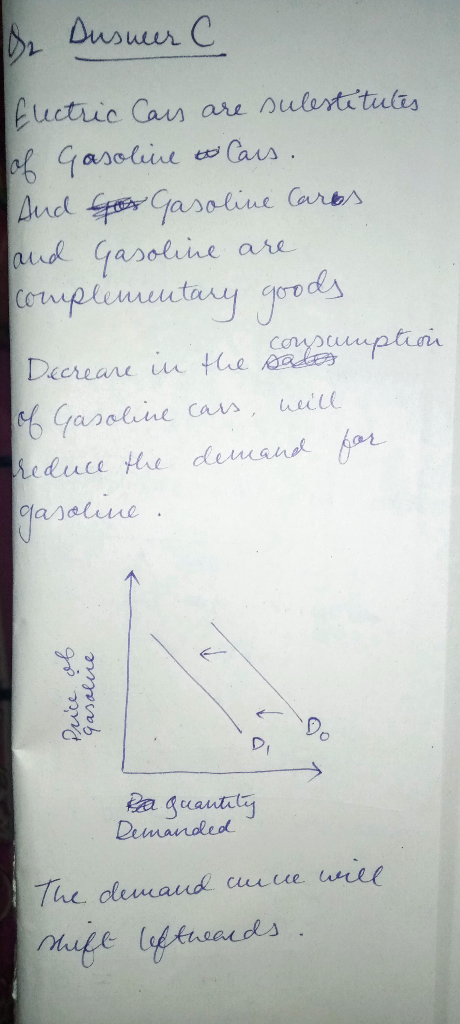 Dr Dusucer C. Electric Cars are sulestitutes of Gasoline to Cars. And for Gasoline Cards and Gasoline are complementary goods