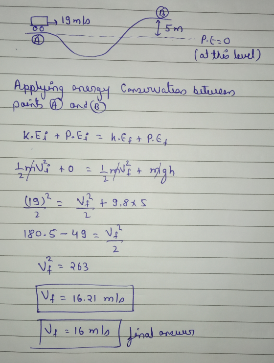 ms .P.E=0 (at this level) Conserwaties between Applying energy paints and B ko Ei + Poti a kofft P. Et Innovation to = 1 nov