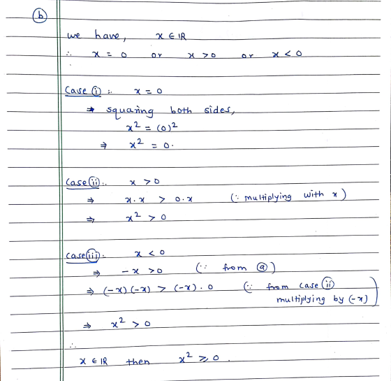 we have, o XER or no or aco Oy Cave ) . x=0 * Squaring both 22-02 + x2=0. sides, | Caselio... _ * x >0 24.3 > 0.2 x2 > 0 (i m