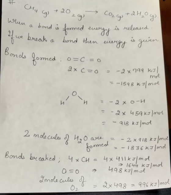 Ону о + 20, у со страна an a bond is formed energy is released. If we break a bond then energy is given nes 0=C =0 2x c=0 = –