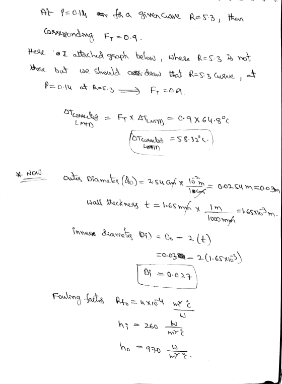 - - toteoreeted = 58.32°C) At P = 0.14 are for a given curve R= 5:3, then Corseponding F1=0.9. Here al attached graph below,
