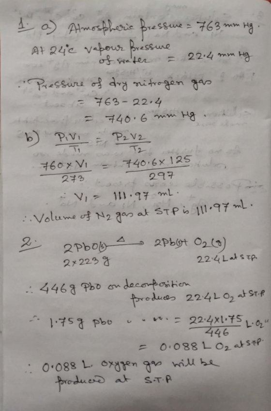 mm H 63-22-4 = 40,6 mm Hg. 12 40 6x125 29 구 460 x V mL 2pbo ,一4→ 2x 222 2Pb@t О2(3) 224 Lat s τρ. 446