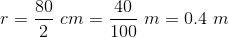 cm = 40 cm = 0.4 m 100