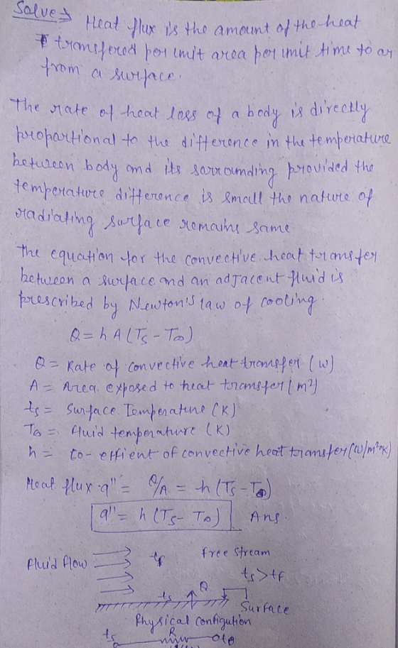 Solve heat flux ist to Heat flux is the amount of the heat transferos por unit area por mit time to ar from a surface. The ra