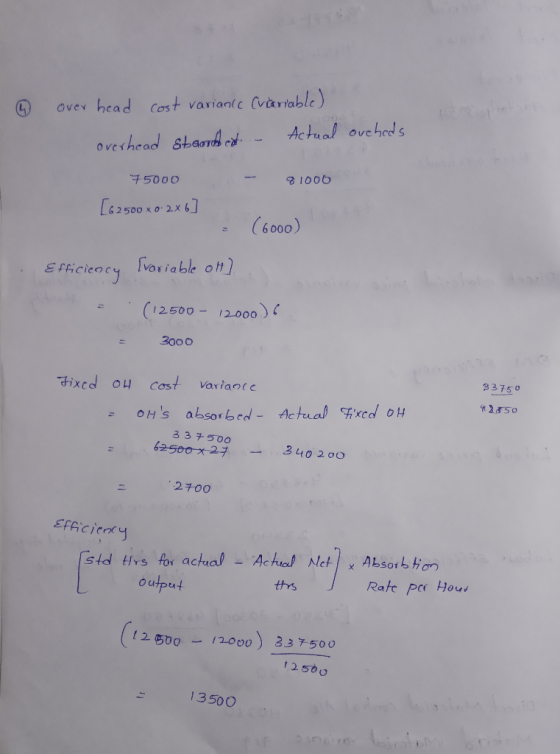 Over head Cost varianlc (viariable) Actual oveheds Ovethead Staonh f 81000 45000 C62500 x0 2.x 6 (6000) variable ot) E Pficie