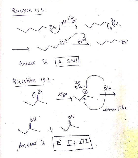 Qq exhon - Wğu genomen Answer is (A. SNIJ A. SN wer Question 188 bottom side Answer in (e) It III