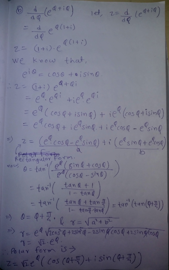 d leatio) let, 2= d ledtid) de deQ(1+i) do C allti) 2= (1+i).et we know that, eio=coso toisino. :2= (1+i) eatai I = eq eli ti