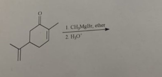1. CH,MgBr, ether 2. 1,0