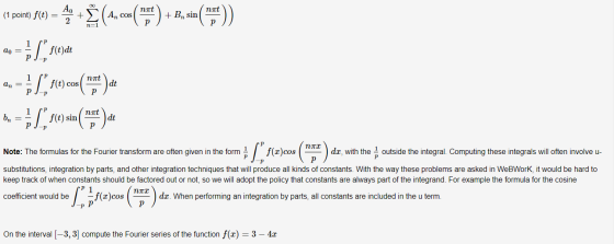 1 ao = р -P (t poim ste) = 1 + $ (4.com (not) + B, sin()) fleste - 56e3.com ( no sie sin ( t) at $Ls(@cos an = Idt 1 bn =