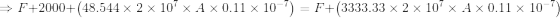 F+2000+ (48.544 × 2 x 10 × A × 0.11 x 10-)-F+ (3333.33 x 2 x 10 × A × 0. i î x 10-