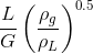 \frac{L}{G}\left ( \frac{\rho _{g}}{\rho _{L}} \right )^{0.5}