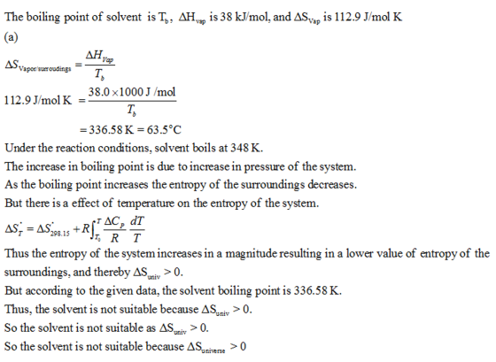 The boiling point of solvent îs Ть. АН.ap 1s 38 kJ/mol, and Svao 1s 112.9 J/mol K AH Vap AS Vaporsuroudings 38.0 x1000 J /mol