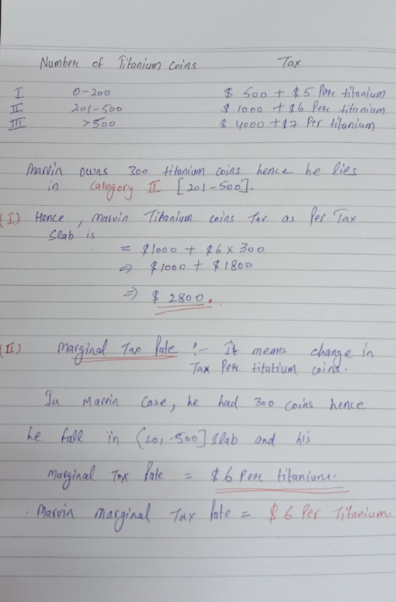 Number of Titanium Coins Tax 0-200 201-500 500 $ 500 + $5 Per titanium $ 1000 + 86 Per titanium $ 4000 + 87 per titanium he l