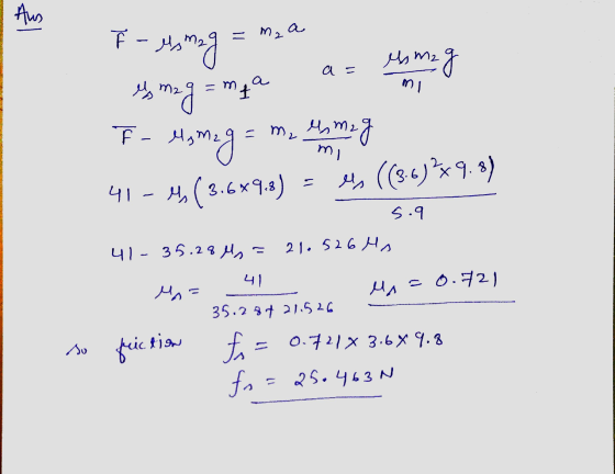 Aus ess m2 m2 g a = Fu Manang = maa les mag me e mag am mta mi F- elg mega mi 41 - 4; ( 3.6*9.3) els ((36)x9.8) 5.9 41-35.28M