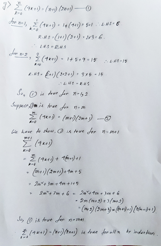 t)(n1) (2n1)O Z1x4)> 14(44)> 51LHS-6 or nel, 41) (2+1) > 243. 6. R.H.S 2.W.S R.HS 2 M(4Kt1 1+5+9-15 LHS=15 20 L1)(2211)3x5 -