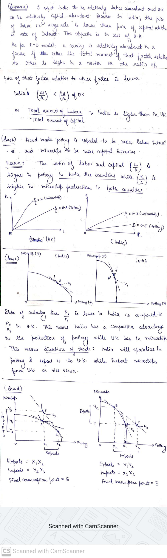 o in India, the price (Auswena) 9 espect India to be mlatively labu abundant and UK to be relatively capital abundant. Becaus
