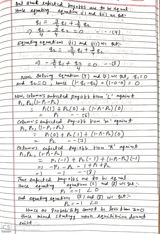 nut these eupectked bay otts are to be eqnal quations il and üi) we get! Hnle equating -(4) Equating equation ģi) and i) we g